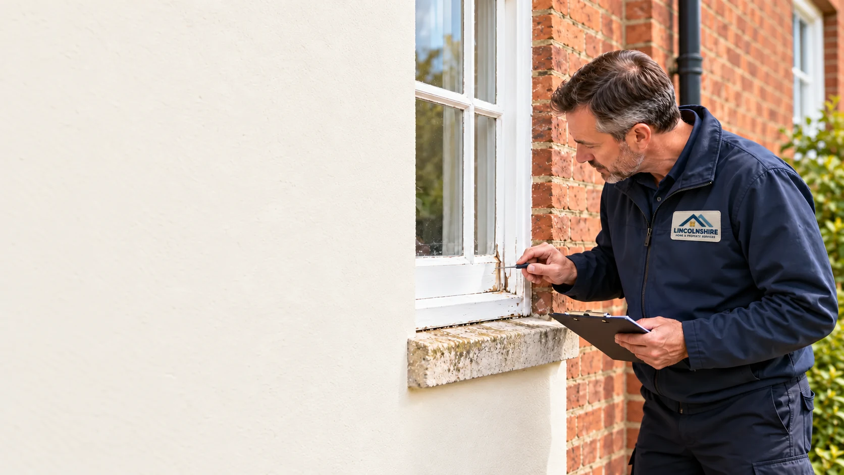 Illustrative visual inspection of a timber window