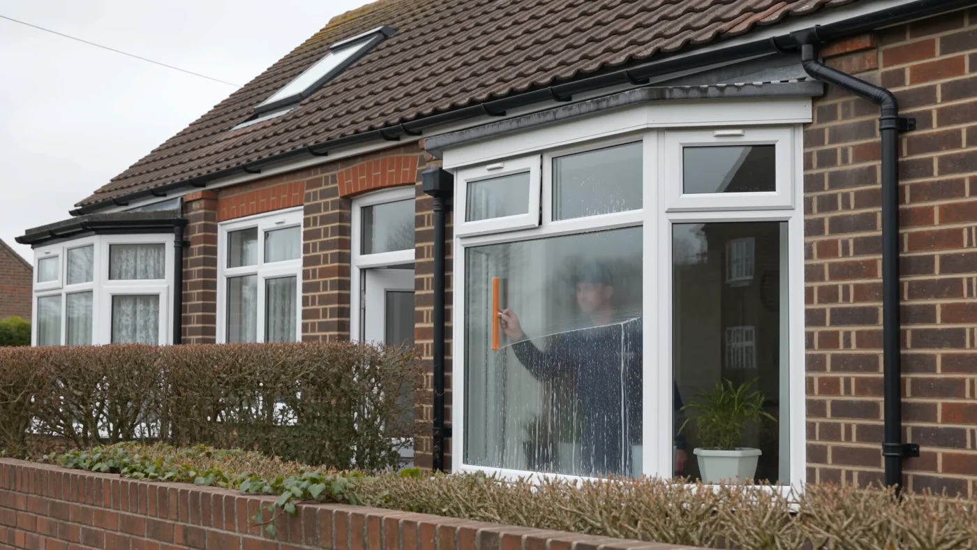 Illustrative scene: Window cleaning